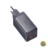 Incarcator Retea Cu Cablu USB-C Baseus GaN5 Ultra 65W 3.25A 1 x USB-A - 2 x USB-C Gri P10110812827-Z1
