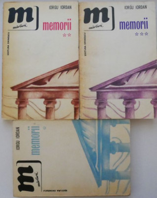 Memorii (3 volume) &amp;ndash; Iorgu Iordan foto