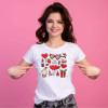 Tricou personalizat dama &quot;Love is in the air&quot;, Alb, Marime XL
