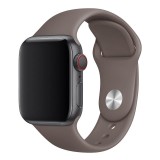 Cumpara ieftin Curea silicon, marca THD, compatibila Apple Watch 45 mm seria 9, Apple Watch SE 44 mm, marimea M/L, maro clay