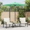 vidaXL Umbrelă soare de grădină st&acirc;lp din lemn verde 223x223x213 cm