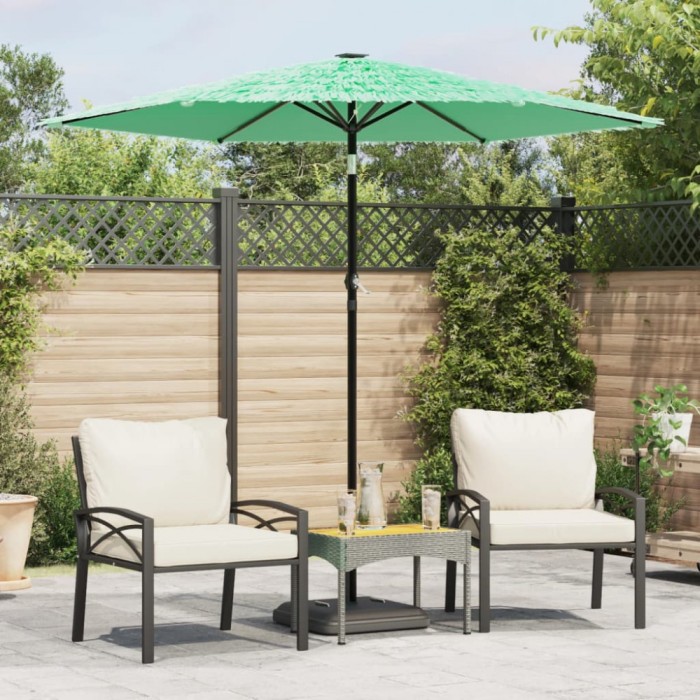vidaXL Umbrelă soare de grădină st&acirc;lp din lemn verde 223x223x213 cm