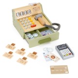 Casa de marcat din lemn pentru copii cu accesorii, 34 piese, multicolor