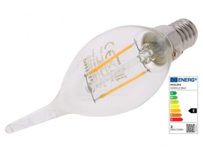 Lampă LED E14 2W Alb Cald 250lm 2700K foto
