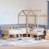 Set pat de zi cu acoperiș, 90x200 cm, lemn masiv de pin