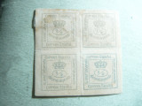 Serie 1 valoare Spania 1873 4/4c formata din 4 piese 1/4c ,nestampilat , pliat