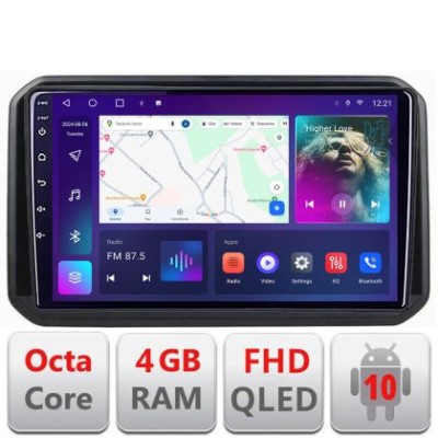 Navigatie Suzuki Ignis 2016- B-IGNIS16 Android Ecran QLED octa core 4+64 carplay android auto KIT-IGNIS16+EDT-E309V3 CarStore Technology foto