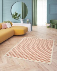 Covor Belgian, Sherpa 52992, Crem/Roz Pal, Diverse Dimensiuni - 120x170 cm foto