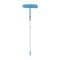 Stergator geamuri 2 in 1, laveta si lama de cauciuc, cap rabatabil, maner telescopic, 105x33x33cm, bleu, Strend Pro LE24485