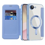 Husa MagSafe pentru Apple iPhone 16e, Techsuit, SmartMag Book, Bleu
