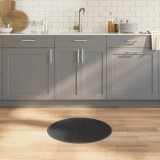 VidaXL Covor rotund, gri, 60 cm, bambus