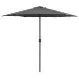 Gossi umbrela de soare cu stalp din aluminiu, antracit, 270x246 cm