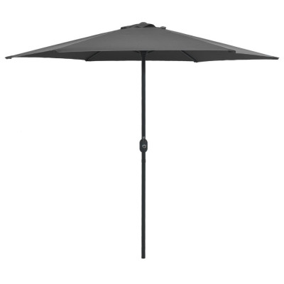 vidaXL Umbrelă de soare cu st&amp;acirc;lp aluminiu, antracit, 270 x 246 cm foto