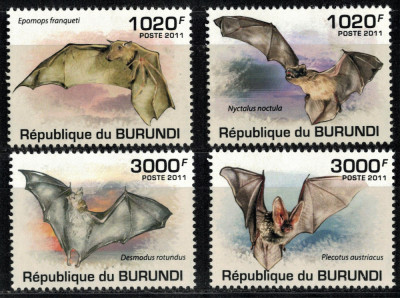 BURUNDI 2011 - Fauna, Lilieci / serie completa MNH foto