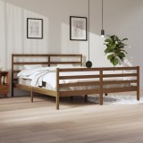 Cumpara ieftin Cadru de pat, maro miere, 200x200 cm, lemn masiv de pin