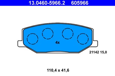 ATE 13.0460-5966.2 set placute frana,frana disc foto