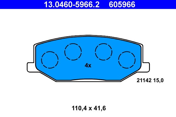 ATE 13.0460-5966.2 set placute frana,frana disc