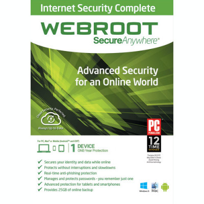Licenta 2024 pentru Webroot SecureANywhere Internet Security Complete - 1-AN / 1-Dispozitive foto