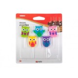 Set 5 lumanari pentru petreceri model bufnite