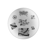 Şablon pentru ştampilarea unghiilor M51 - ornamente florale, INGINAILS