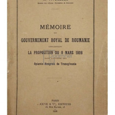N. Titulesco - Memoire du Gouvernement Royal de Roumanie concernat la proposition du 9 mars 1928 (editia 1928)