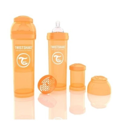 Biberon Twistshake Anti - Colici 330 ml Portocaliu FitLine Training foto