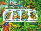 Cumpara ieftin S. TOME E PRINCIPE 2015 - Fauna tropicala, amfibieni/ set complet - colita + bloc MNH ( 2 imagini)