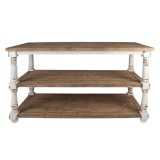 Cumpara ieftin Masa dining lemn masiv alb maro vintage 180x100x85 cm