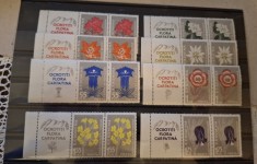 Romania MNH 1957 - Flora carpatina - LP 432 X2 cu vigneta - foarte rar