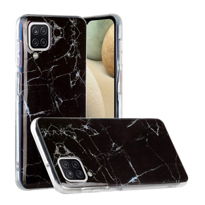 Husa protectie pentru apple iphone xr soft imd tpu marble negru cu suport inclus