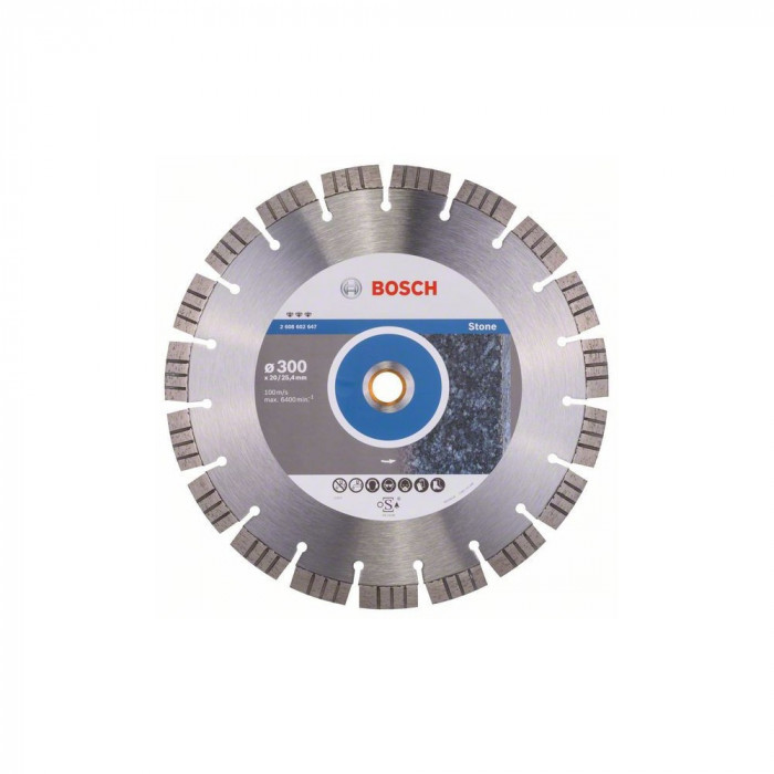 Bosch Best disc diamantat 300x25.4x2.8x15 mm pentru piatra