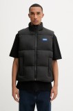 Hugo Blue vestă culoarea negru, de iarnă, 50546648
