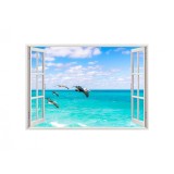 Autocolant decorativ, Fereastra, Natura si peisaje, Multicolor, 85 cm, 2094ST