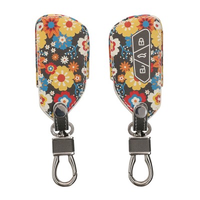 Husa Cheie Auto Kwmobile pentru VW 3 Butoane, Multicolor, Piele ecologica, KWM000011US005C foto