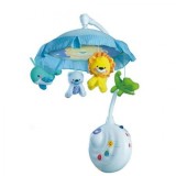 Carusel muzical cu proiector si telecomanda Baby Animals, Oem