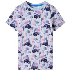 Tricou pentru copii, gri melanj, 140