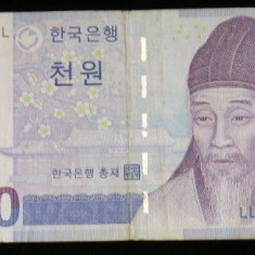 M1 - Bancnota foarte veche - Coreea de Sud - 1000 won - 2007