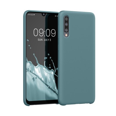 Husa Kwmobile pentru Samsung Galaxy A50, Verde inchis, Silicon, KWM0000102C034C foto