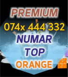 Numar PREMIUM Orange VIP - 074x.444.332 - Platina Usor aur numere usoare cartele