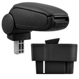 [pro.tec] Marca specifica pentru cotiera auto Opel Corsa D - cotiera auto - cu compartiment pentru depozitare - imitatie piele - negru HausGarden Leis