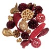 Potpourri Decorativ Crăciun, 200g, Culori Roșu și Auriu, Conuri, Frunze, Sfere și Pomușoare, Oem