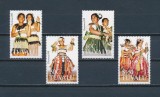TUVALU 1991-COSTUME TRADIOTIONALE-Serie completa de 4 timbre MNH