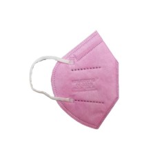 Set 10x Masti FFP2 pentru Copii, Clema Flexibila Nas, 4 Straturi, 2-6 Ani, Roz
