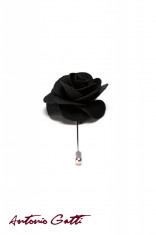 Pin Sacouri Casual Negru Floral PI007-F foto