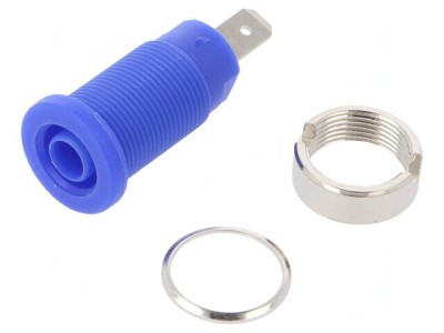 Soclu Banană 4mm Albastru 1000V 24A foto