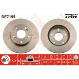 Set discuri frana fata TRW, Honda Civic VII Hatchback (Eu, Ep, Ev), 03.1999-02.2006, Civic VIII Sedan (Fd, Fa), 09.2005-, Cr-Z (Zf), 06.2010-, Stream