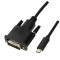 CABLU video LOGILINK, adaptor USB 3.1 Type-C (T) la DVI-D DL (T), 1.8m, rezolutie maxima Full HD (1920 x 1080) la 60 Hz, negru, &quot;UA0331&quot; (timbru verde