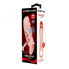 Manson / Prelungitor Pentru Penis Cu Vibratii Cecilia, Natural, +2.5 cm