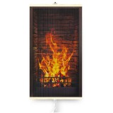 Panou radiant electric decorativ TRIO, incalzire cu infrarosu 430W, model semineu, 100 x 57 cm