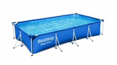 Piscina Bestway, cu cadru metalic, 400 x 211 x 81 cm, include pompa de filtrare foto